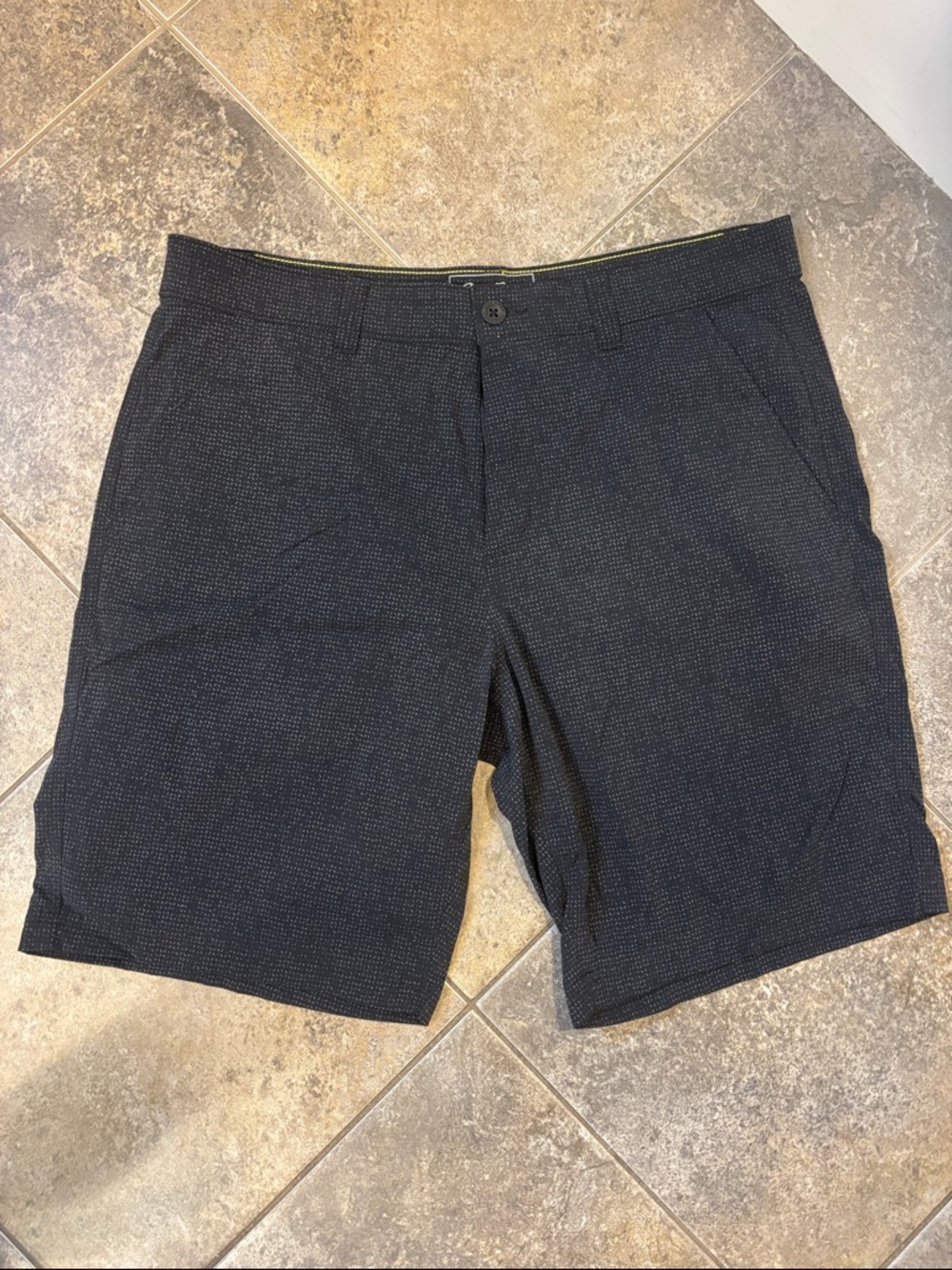 Eddie Bauer Men's Black Micro-Textured Flat Front Shorts
